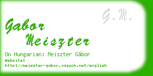 gabor meiszter business card